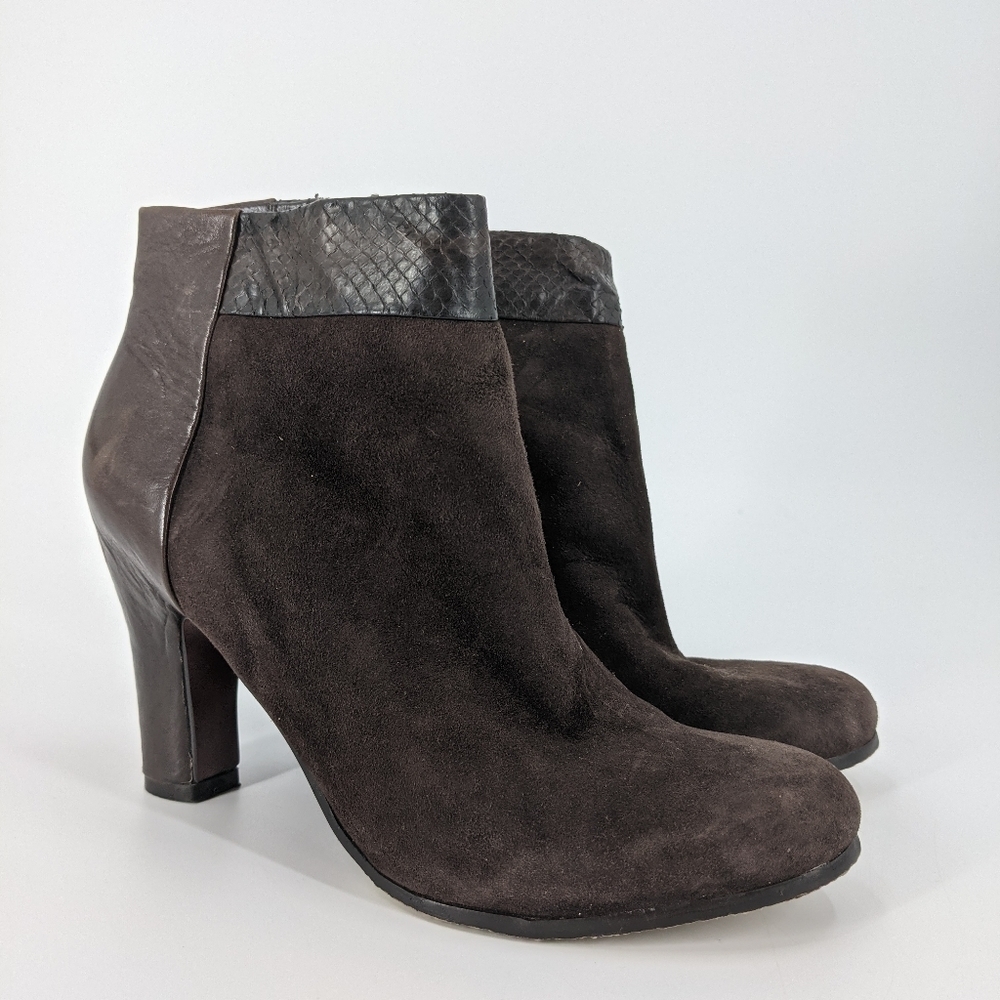 SAM EDELMAN Suede/Leather Ankle Booties
